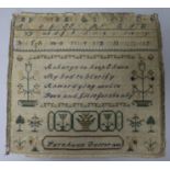 An early Victorian sampler, 1843