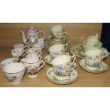 A 1930's Spode tea set and a similar Staffordshire tea set