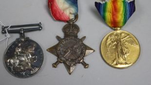 A Trio of 1914-18 medals P.T.E.Tatford