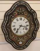 A French wall clock, H.62cm