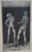 Terry Wilsonlimited edition dry point etchingDance Position 280 x 53cm