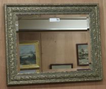 A gilt wall mirror, W.77cm