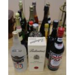 Fifteen assorted bottles of wines, spirits and liqueurs, including Champagne, Vodka, Whisky,