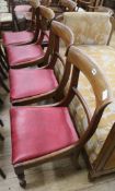 A set of seven William V mahogany dining chairs