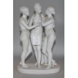 The Three Graces porcelain group