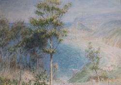 Attributed Albert Goodwinwatercolour and coloured chalkWoada Baysigned25 x 35cm