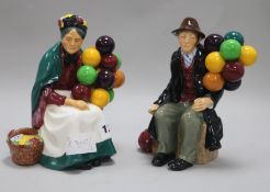 Two Royal Doulton figures "The Balloon Seller" and "The Balloon Man"