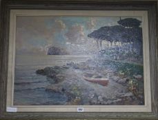 G. Fortinooil on boardItalian coastal landscapesigned49 x 69cm