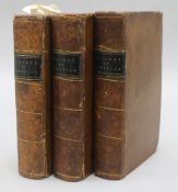 Robertson, William - The History of America, 3 vols, 12mo, contemporary calf, with 11 plates, London