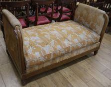 A French art deco day bed, W.150cm