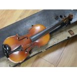A violin, labelled Dulcis et violin fortes