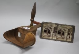 A stereoscope and cards