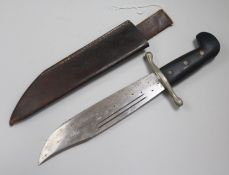 A World War II Marine Corps dagger, maker marked: Case XX