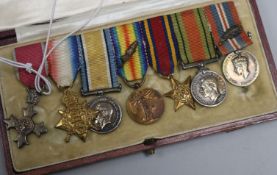 A miniature group of boxed medals