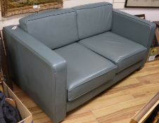 A 2-seat leather sofa, W.150cm