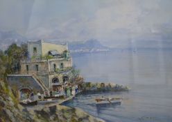 M. GiannigouacheVilla on the Neapolitan coastlinesigned13 x 18in.