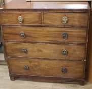 A mahogany chest of drawers, W.108cm