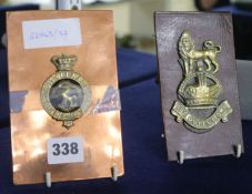 Two Military badges