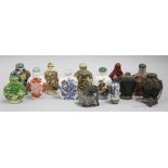 A collection of twelve 20th century Chinese snuff bottles