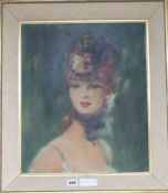 Reverberioil on canvasPortrait of an elegant ladysigned46 x 38cm