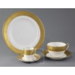 A Spode Copeland's China eighty piece gilt and white tea, dinner and coffee service, pattern no.