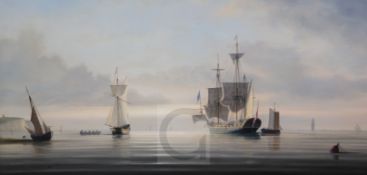 § Tim Franklin Ross Thompson (b.1951)oil on canvasFrigate and other naval vessels off the