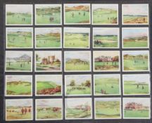 A folio album of cigarette cards on Tennis, Golf and Angling themes, comprising: Millhoff, 'Famous