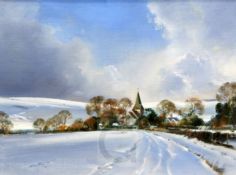 § Frank Wootton (1911-1998)oil on canvasBerwick Church in the snowsigned and inscribed verso12 x