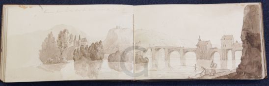 John Graham (1794-1879). An album of 47 pencil, ink and watercolour sketches of Views in Paris and