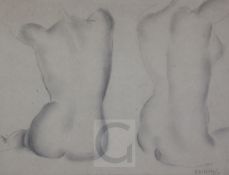 Frank Dobson (1886-1963)pencil drawingStudy of women's torso's signed and dated '37, Ex. Christie'