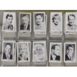 An album containing a large quantity of mixed part sets of cigarette cards, various themes, many