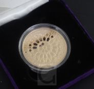 A cased Royal Mint 2007 Diamond Wedding gold proof £5 crown, no. 0950/2500.