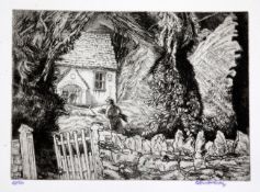 Edgar Holloway (1914-2008)six etchingsCapel-y-ffin (Church Gate and Yews) 1991, 37-41 signed in ink,