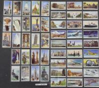 A folio album of cigarette cards on the theme of Views, Landmarks and Famous Buildings, mainly