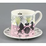 After Eric Ravilious (1903-1942) for Wedgwood. A Queen Elizabeth II Coronation commemorative mug,