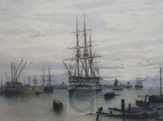 Fred Miller (19th C.)watercolourPortsmouth Harboursigned17 x 24in.