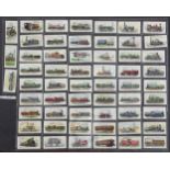 Two folio albums of cigarette cards on the theme of Railways, Motoring, etc. mainly full sets,