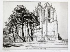 Edgar Holloway (1914-2008)two etchingsLancing College Chapel, signed trial proof and unsigned,