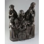 A 17th century Flemish carved oak group, depicting the Entombment, height 22.5in. width 16in.