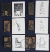 Frederick Carter (1883-1967)twelve woodblocksOriginal woodblocks depicting nude figures and