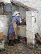 Ralph Hedley (1851-1913)oil on canvasWoman at a presssigned and dated '9517.5 x 13.5in.