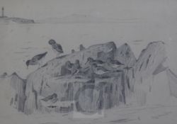 Archibald Thorburn (1860-1935)pencil sketchSandpipersinitialled6.25 x 9in.