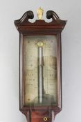 Harris & Co, 30 Holborn, London and Hamburg. An early 19th century mahogany stick barometer, with