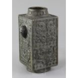 A Chinese faux bronze porcelain vase, early 20th century, modelled as an archaic bronze vase,