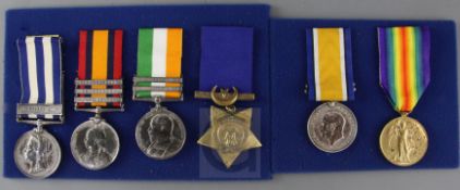 An Egypt and Boer war medal group of 4 medals to Private J.Lawrie, King's Own Scot Borders