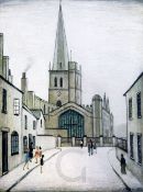 § Laurence Stephen Lowry RA (1887-1976)limited edition printBurford Church published by Grove