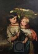 After Wilkieoil on canvasMother and child sheltering under a gunnera leaf39 x 29.5in.