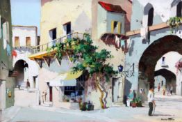 § Cecil Rochfort D'Oyly John (1906-1993)oil on canvasStreet scene, South of Francesigned18 x 26in.