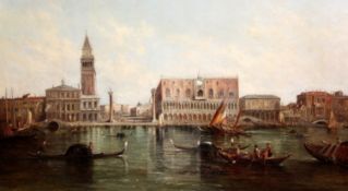 Alfred Pollentine (1836-1890)oil on canvasDoge's Palace and St Mark's Square from the Grand Canal,