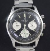 A gentleman's rare 1960's stainless steel Breitling Top Time chronograph manual wind wrist watch,